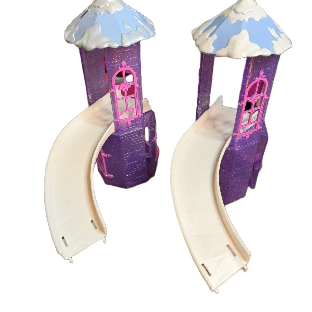 Polly Pocket Snow Cool Hotel Glitter Purple Winter Castle Playset Retro Toy